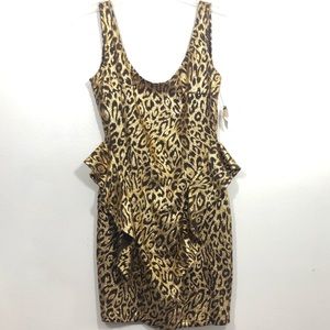 Metallic Leopard Print Akira Dress